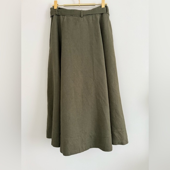 Polo Ralph Lauren Linen Midi Skirt 4 - Picture 2 of 13